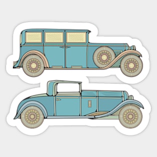 Blue Classic Car Sticker